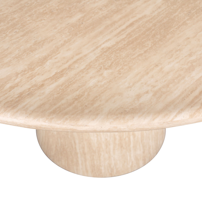 Esstisch Fictus Ø140 cm Faux Travertin beige – Richmond Interiors