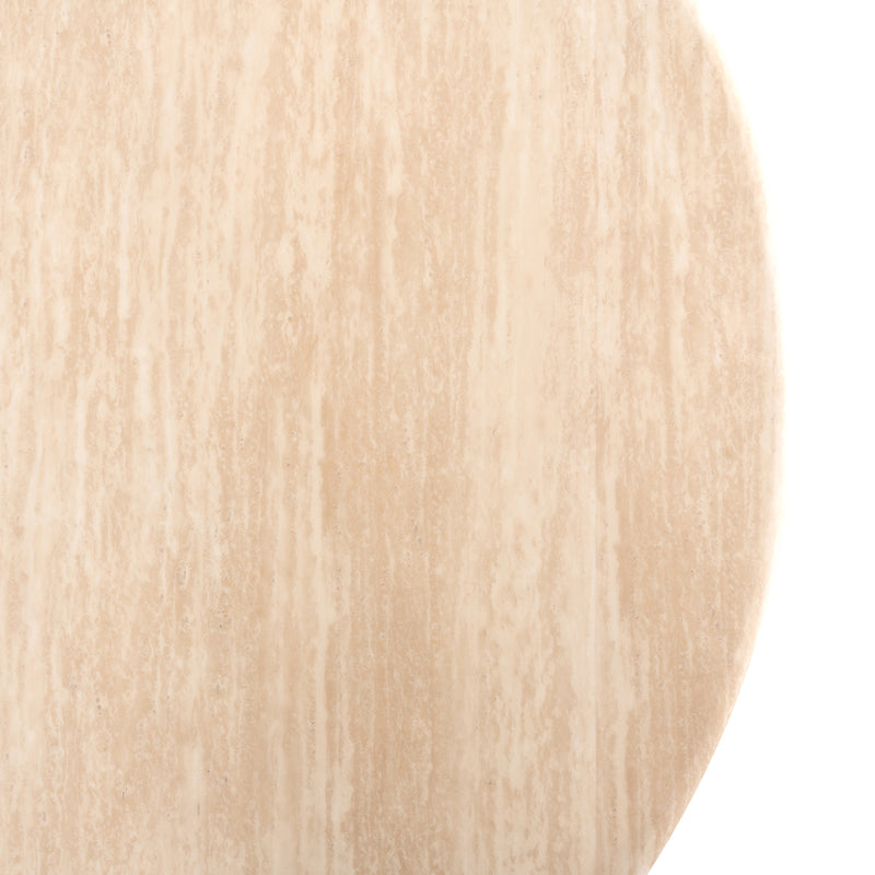 Esstisch Fictus Ø140 cm Faux Travertin beige – Richmond Interiors
