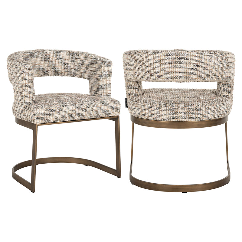 Esszimmerstuhl Ellis Richmond in Trendy Nature mit Goldgestell