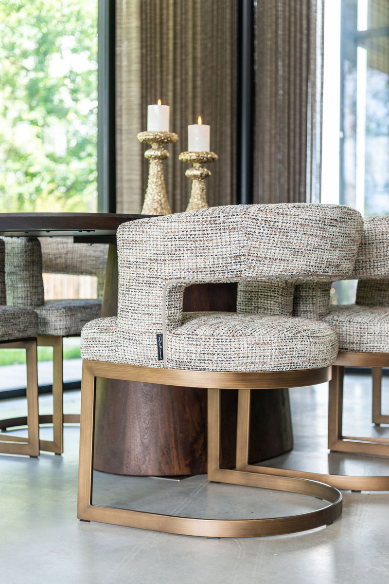 Esszimmerstuhl Ellis Richmond in Trendy Nature mit Goldgestell