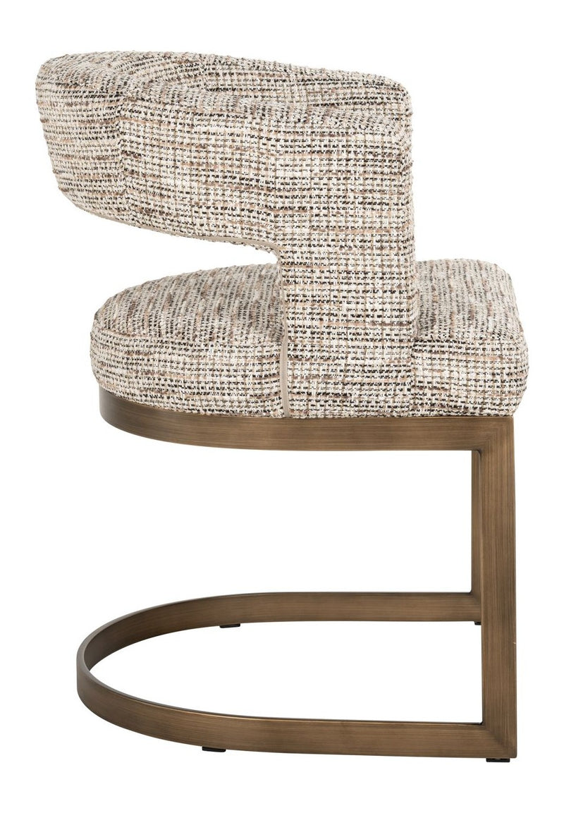 Esszimmerstuhl Ellis Richmond in Trendy Nature mit Goldgestell
