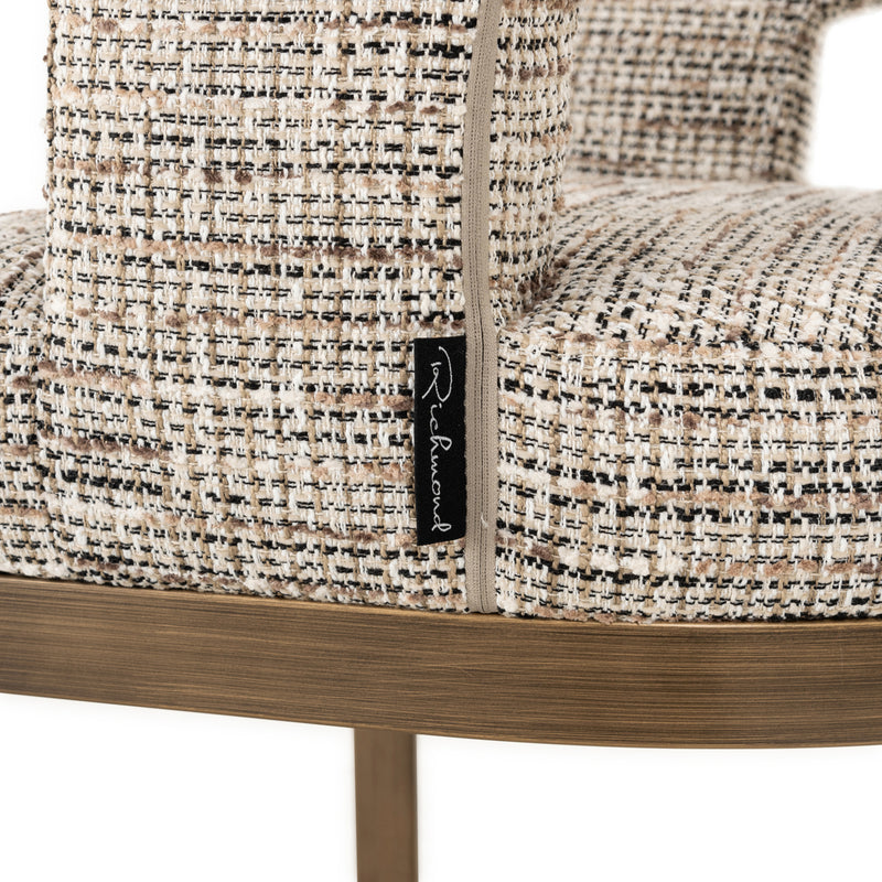 Esszimmerstuhl Ellis Richmond in Trendy Nature mit Goldgestell