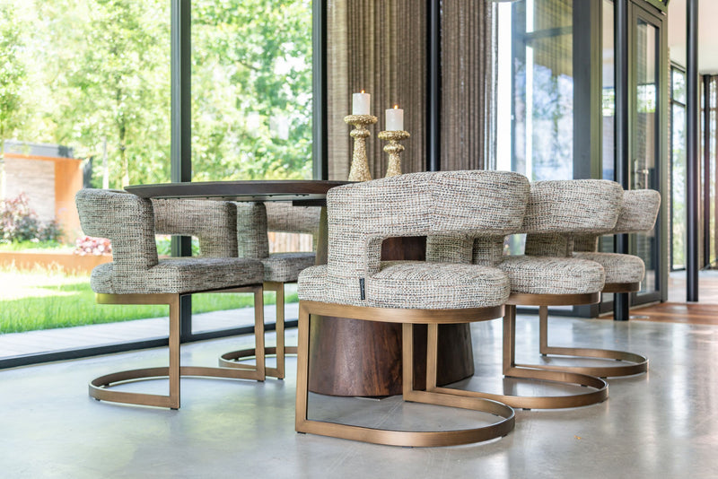 Esszimmerstuhl Ellis Richmond in Trendy Nature mit Goldgestell