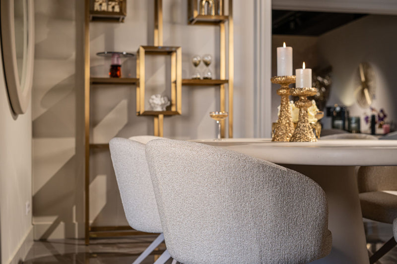 Esstisch Clayton 220 cm beige – MDF mit Eco-Plaster-Finish