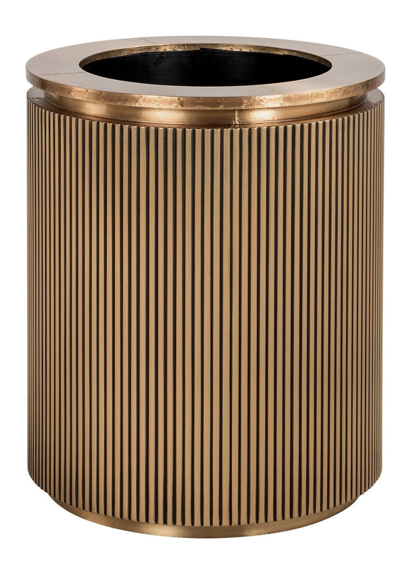 Pflanzgefäß Ironville 50Ø gold – Blumentopf mit Messingverkleidung