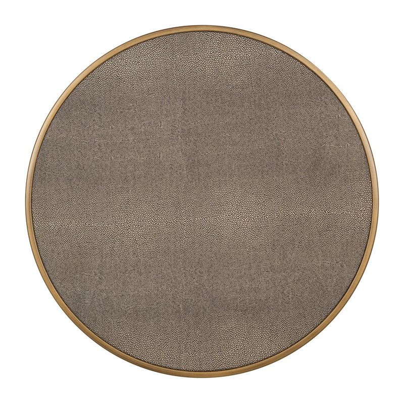Beistelltisch Bloomville 2er-Set mit Glasplatte, brass shagreen