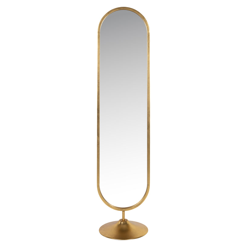 Standspiegel Moya gold, 170 cm – schlankes Gestell fürs Schlafzimmer