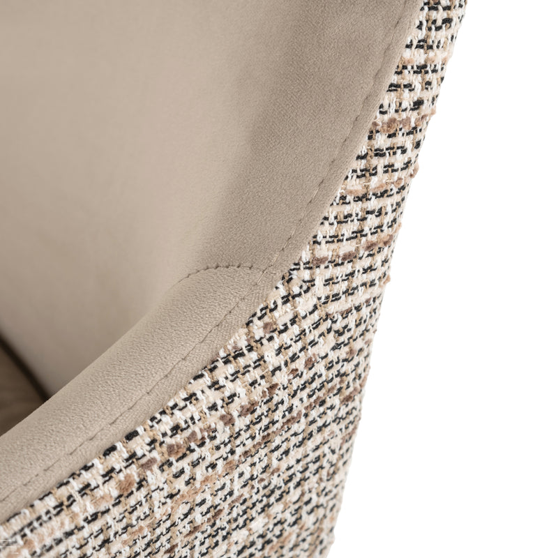 Esszimmerstuhl Lisonne Drehstuhl trendy nature mit goldenem Metallfuß