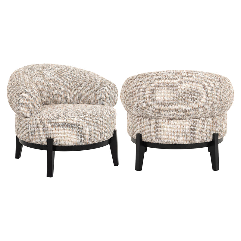 Lounge Stuhl Montana trendy nature – gemütlicher Sessel mit Holzbeinen