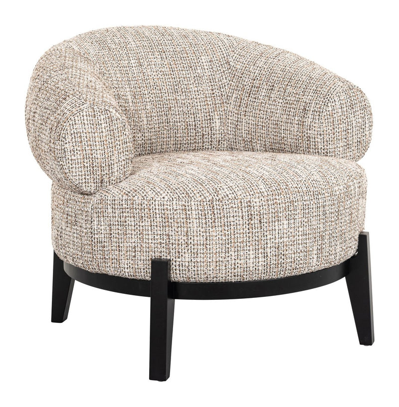 Lounge Stuhl Montana trendy nature – gemütlicher Sessel mit Holzbeinen