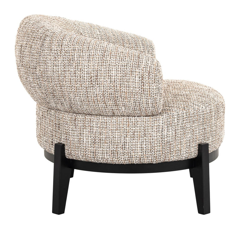 Lounge Stuhl Montana trendy nature – gemütlicher Sessel mit Holzbeinen