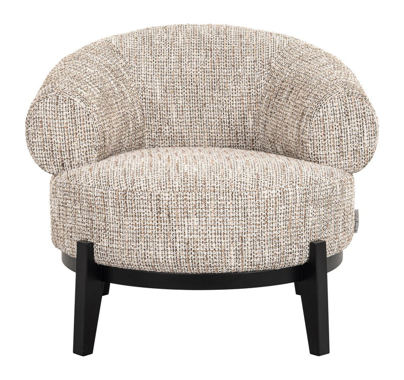 Lounge Stuhl Montana trendy nature – gemütlicher Sessel mit Holzbeinen
