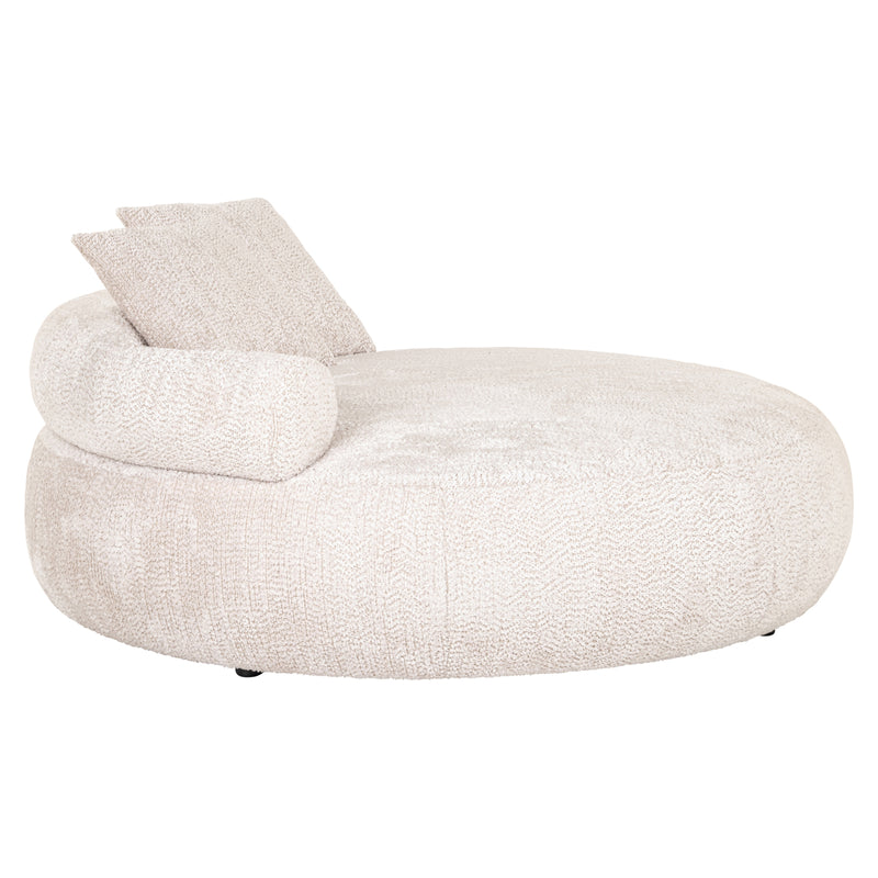 Sofa Tivola lovely cream – rundes Loungesofa mit Polyesterbezug