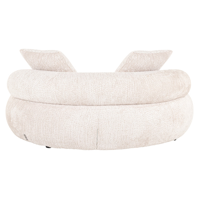 Sofa Tivola lovely cream – rundes Loungesofa mit Polyesterbezug