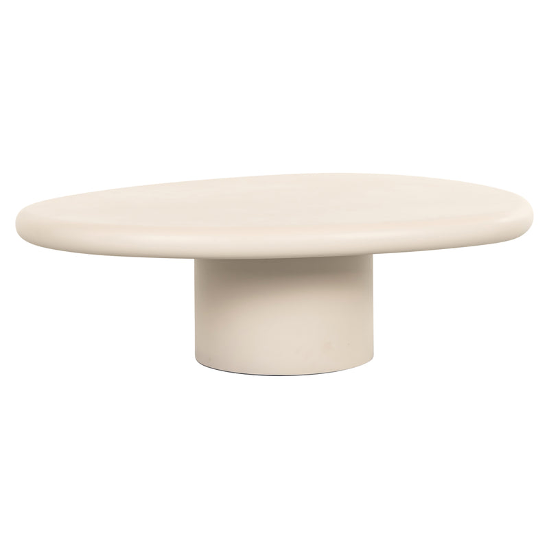 Couchtisch Clayton beige 110x90 cm – organisches Design, MDF