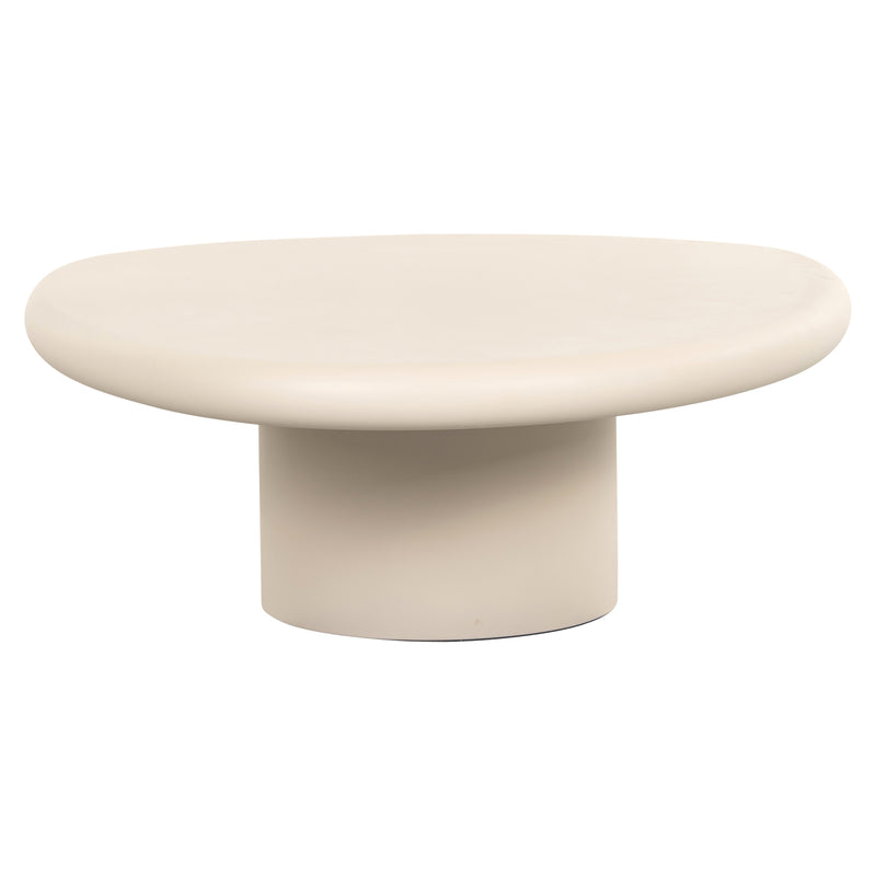 Couchtisch Clayton beige 110x90 cm – organisches Design, MDF