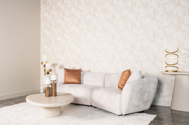 Couchtisch Clayton beige 110x90 cm – organisches Design, MDF
