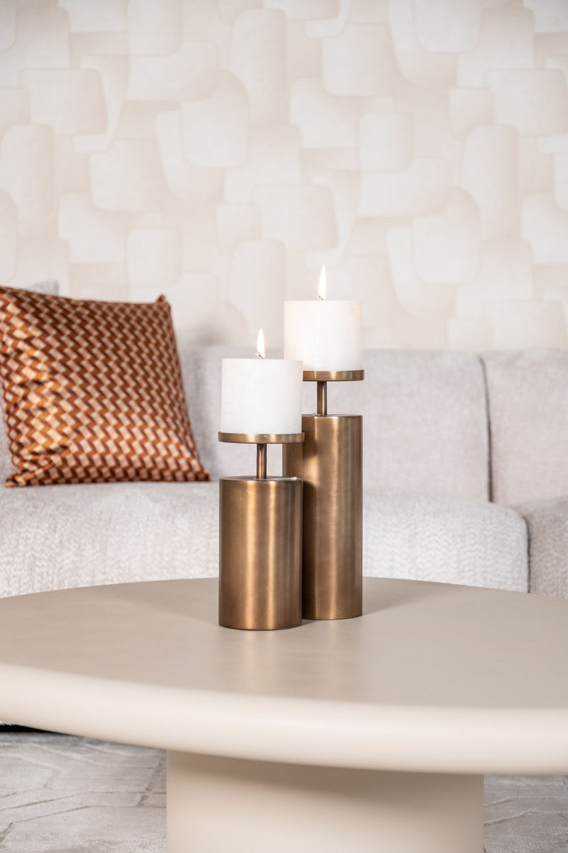 Couchtisch Clayton beige 110x90 cm – organisches Design, MDF