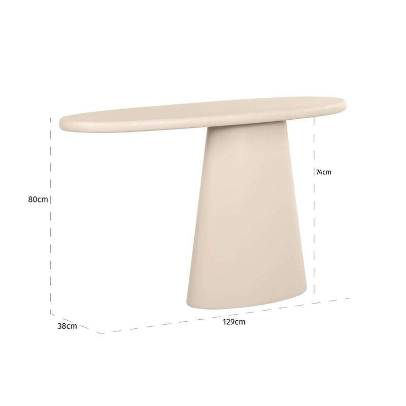 Konsole Clayton beige – Ablagetisch mit Eco-Plaster-Finish