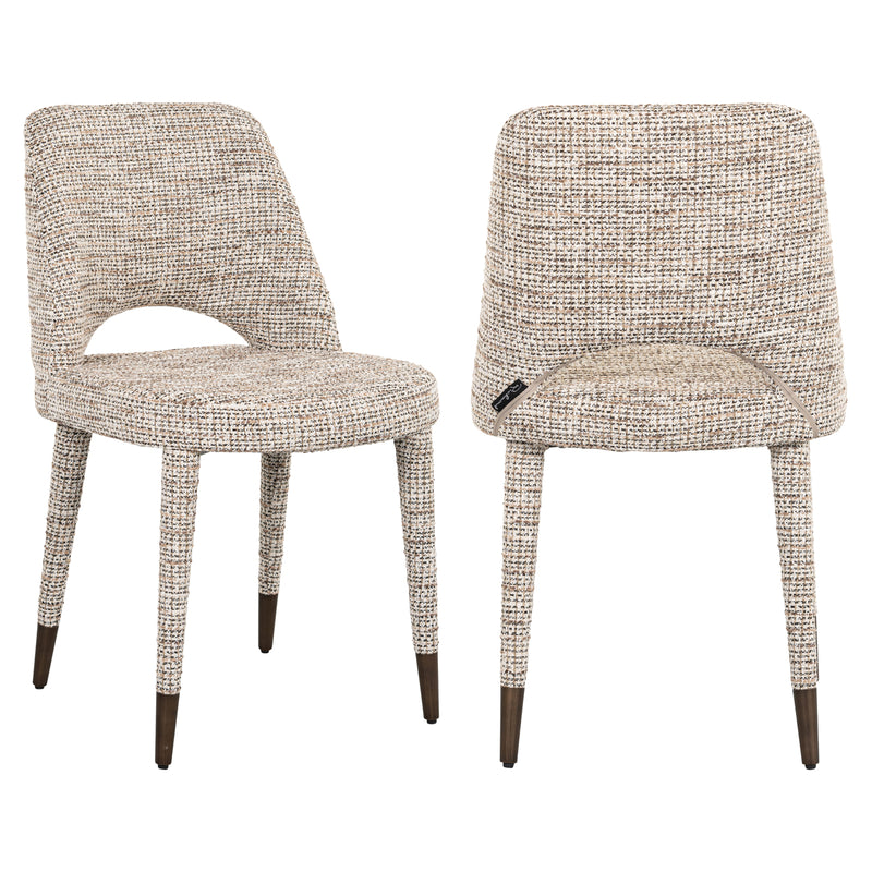 Esszimmerstuhl Cecilia im 2er-Set, trendy nature, Chenille-Bezug