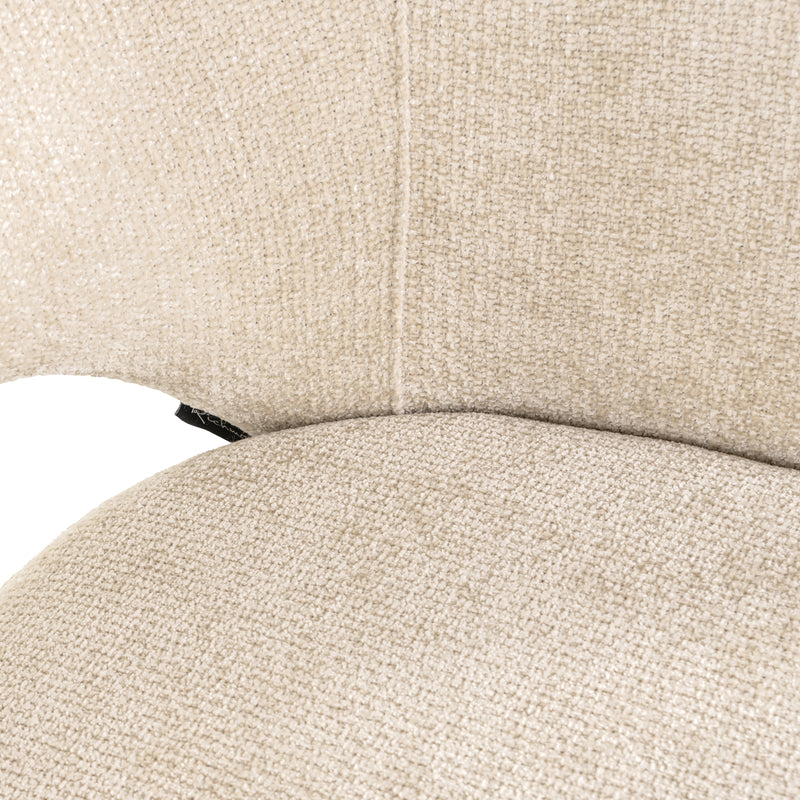 Esszimmerstuhl Kenzi cream unicorn – gepolstert mit Metallbeinen