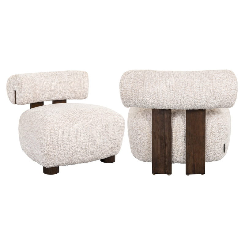 Lounge Stuhl Arabella lovely cream mit Baumwollbezug – Richmond