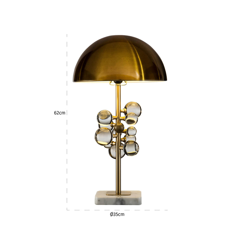 Richmond Tischlampe Bela Bronze - Tischleuchte mit Marmorfuß