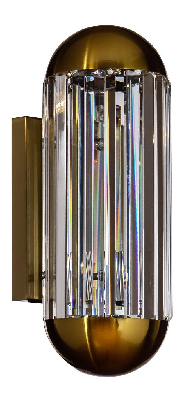 Wandlampe Anya Richmond in Bronze mit Kristall-Elementen