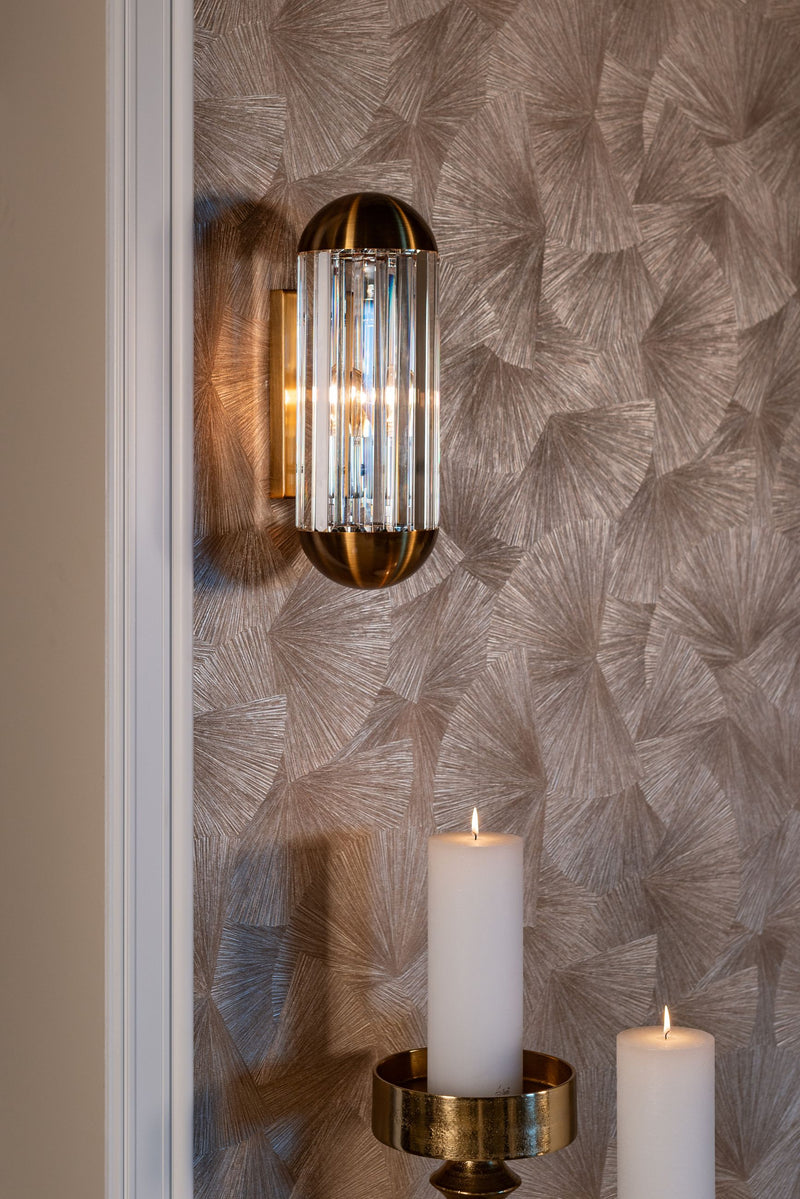 Wandlampe Anya Richmond in Bronze mit Kristall-Elementen