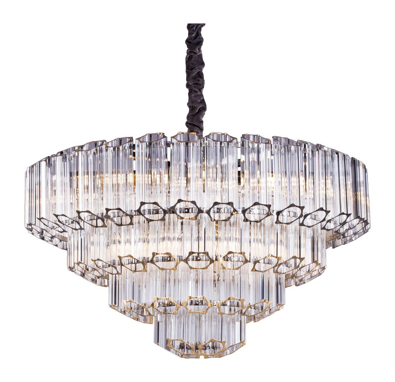 Richmond Pendelleuchte Bece Chrom – Kristallglas-Design, 9-flammig