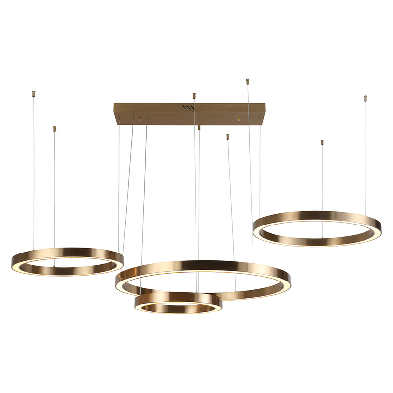 Pendelleuchte Lilou Brushed Gold – Design-Hängeleuchte aus Eisen