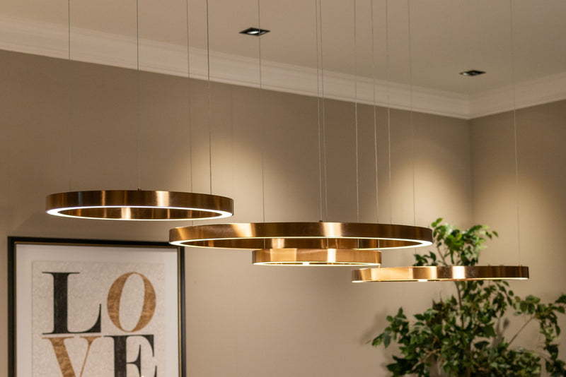 Pendelleuchte Lilou Brushed Gold – Design-Hängeleuchte aus Eisen