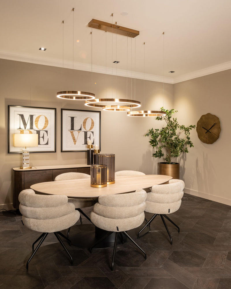Pendelleuchte Lilou Brushed Gold – Design-Hängeleuchte aus Eisen