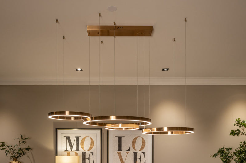 Pendelleuchte Lilou Brushed Gold – Design-Hängeleuchte aus Eisen