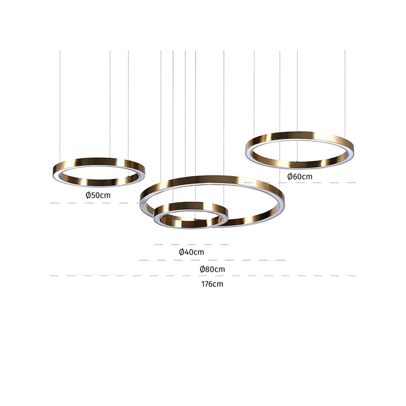 Pendelleuchte Lilou Brushed Gold – Design-Hängeleuchte aus Eisen