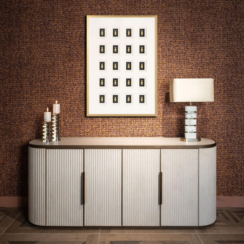 Sideboard Tivoli Weiß mit Keramikplatte und Softclose-Türen