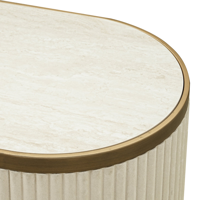 Sideboard Tivoli Weiß mit Keramikplatte und Softclose-Türen