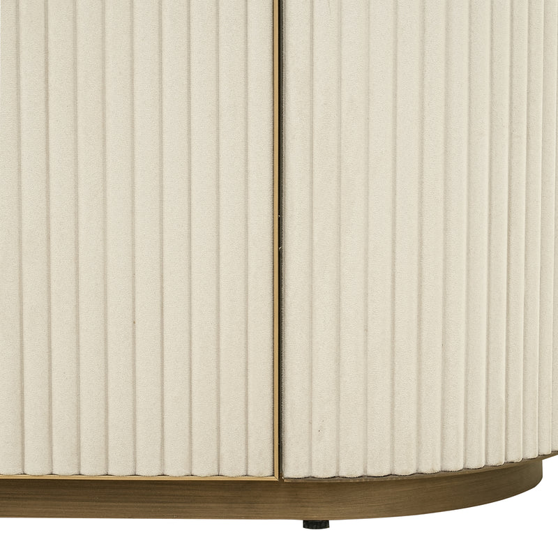 Sideboard Tivoli Weiß mit Keramikplatte und Softclose-Türen