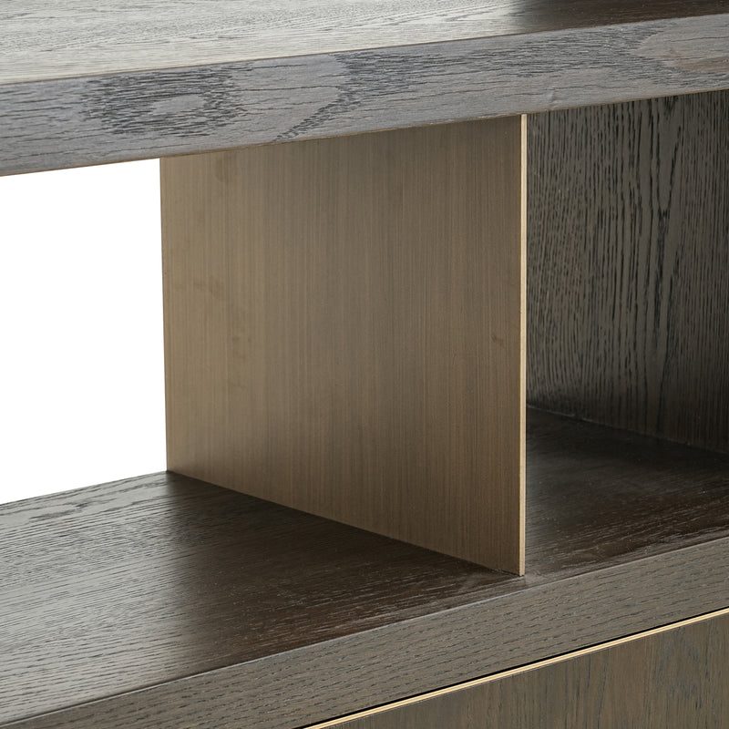 Richmond Schrank Rivertree Eiche braun – offene Regale & Türen