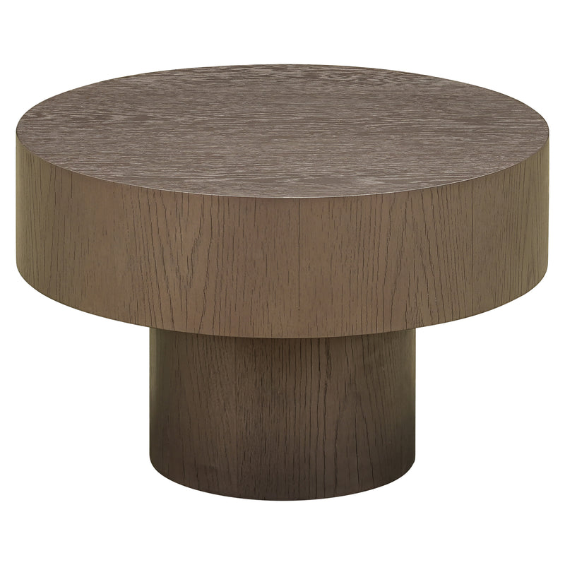 Couchtisch Bogor 2er-Set bronze – organische Form, Eichenfurnier
