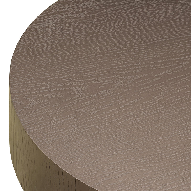 Couchtisch Bogor 2er-Set bronze – organische Form, Eichenfurnier