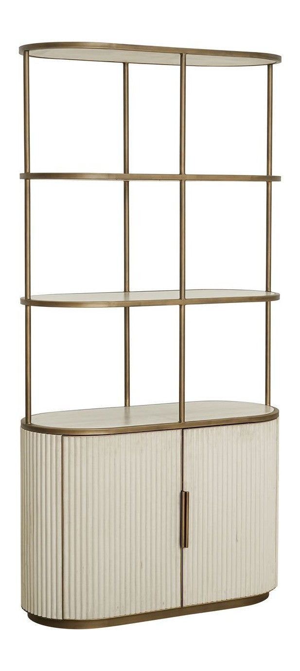 Richmond Vitrine Tivoli White – Keramikplatte, Eisen & MDF, 197 cm