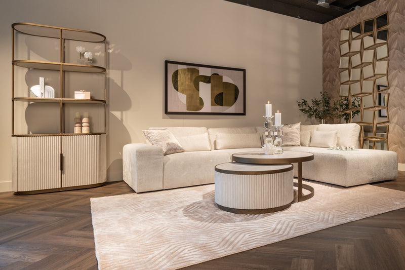 Richmond Vitrine Tivoli White – Keramikplatte, Eisen & MDF, 197 cm