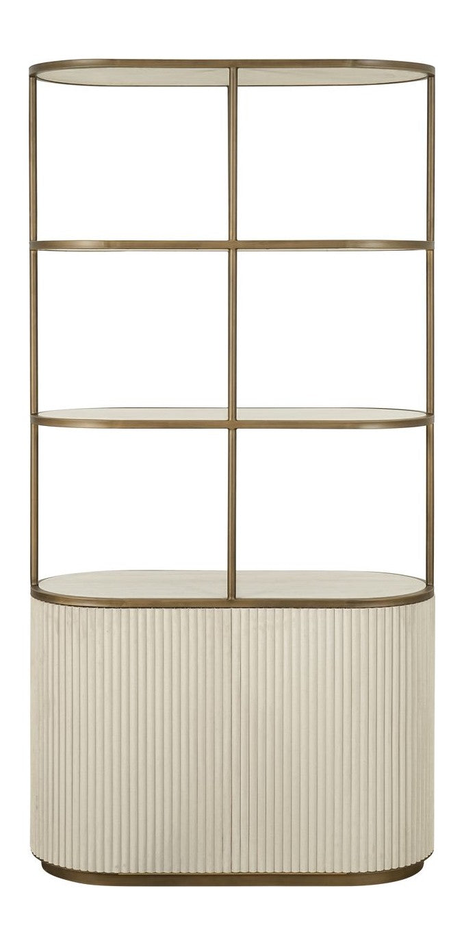 Richmond Vitrine Tivoli White – Keramikplatte, Eisen & MDF, 197 cm