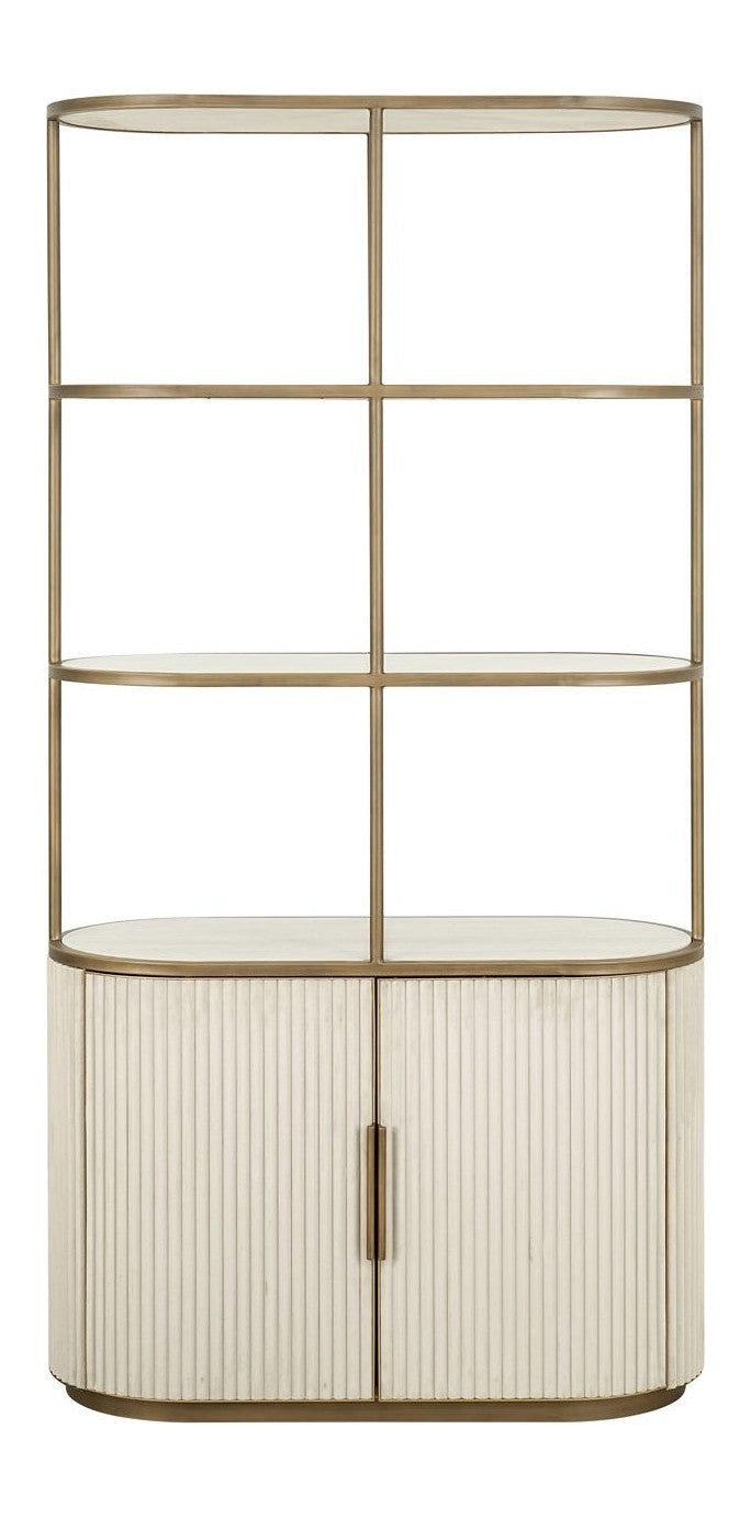 Richmond Vitrine Tivoli White – Keramikplatte, Eisen & MDF, 197 cm