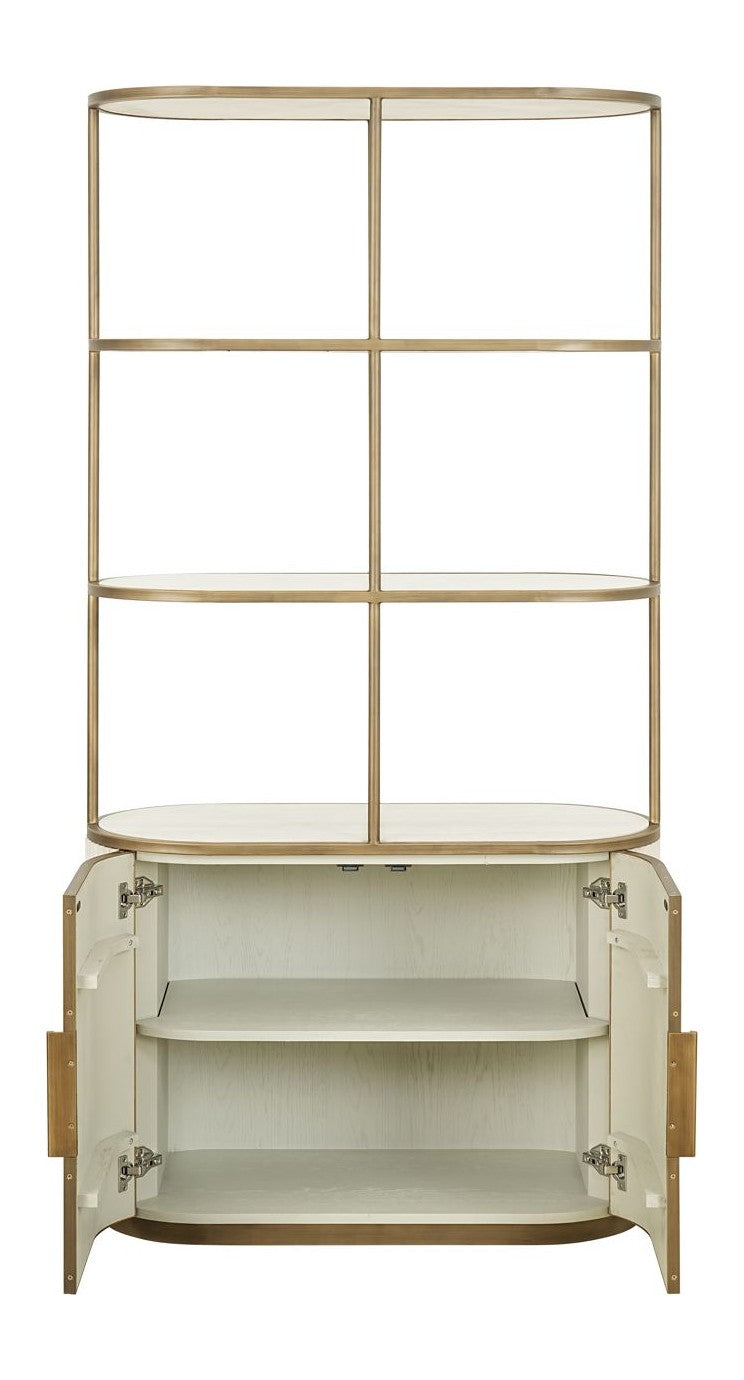 Richmond Vitrine Tivoli White – Keramikplatte, Eisen & MDF, 197 cm
