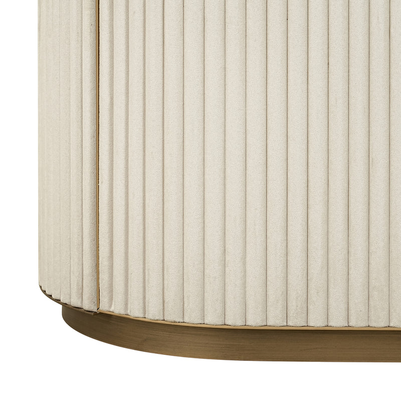 Richmond Vitrine Tivoli White – Keramikplatte, Eisen & MDF, 197 cm