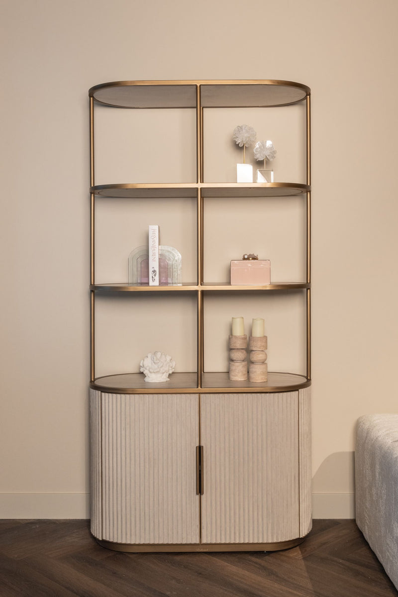 Richmond Vitrine Tivoli White – Keramikplatte, Eisen & MDF, 197 cm