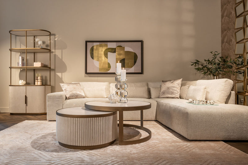 Richmond Vitrine Tivoli White – Keramikplatte, Eisen & MDF, 197 cm