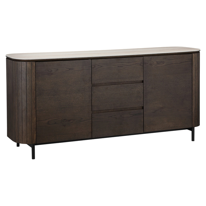 Richmond Sideboard Ritz – Eichenfurnier & Keramik im Travertin-Look